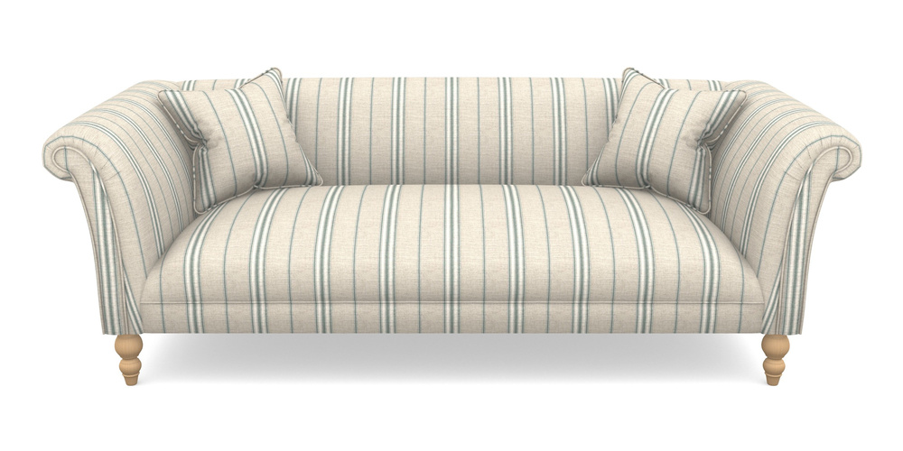 Product photograph of Woodbridge Bespoke 3 Seater Sofas In Cloth 18 Stripe Regimental - Cloth 18 Stripe Regimental Basil from Sofas and Stuff Limited