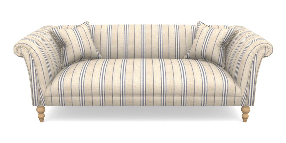 Product photograph of Woodbridge Bespoke 3 Seater Sofas In Cloth 18 Stripe Regimental - Cloth 18 Stripe Regimental Indigo from Sofas and Stuff Limited