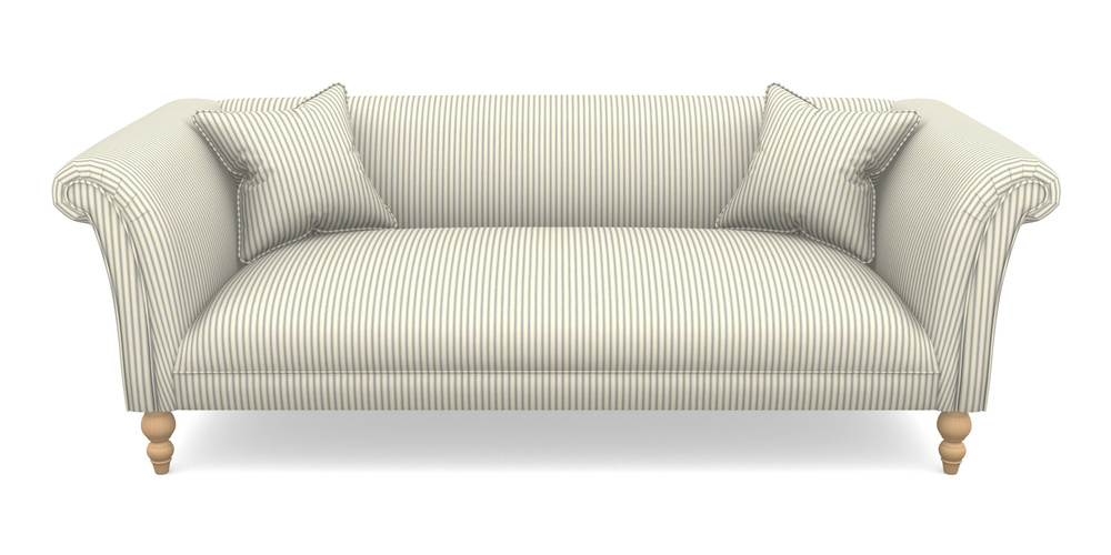 Product photograph of Woodbridge Bespoke 3 Seater Sofas In Cotton Stripe - Airforce from Sofas and Stuff Limited