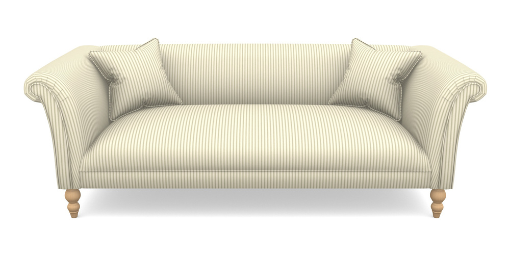 Product photograph of Woodbridge Bespoke 3 Seater Sofas In Cotton Stripe - Sage from Sofas and Stuff Limited