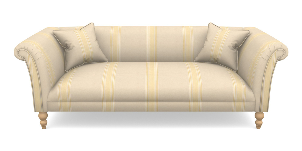 Product photograph of Woodbridge Bespoke 3 Seater Sofas In Cloth 22 - Racing Stripes Cheltenham - Lemon from Sofas and Stuff Limited