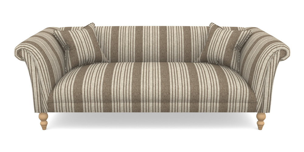 Product photograph of Woodbridge Bespoke 3 Seater Sofas In Cloth 22 - Bayadere - Peat from Sofas and Stuff Limited