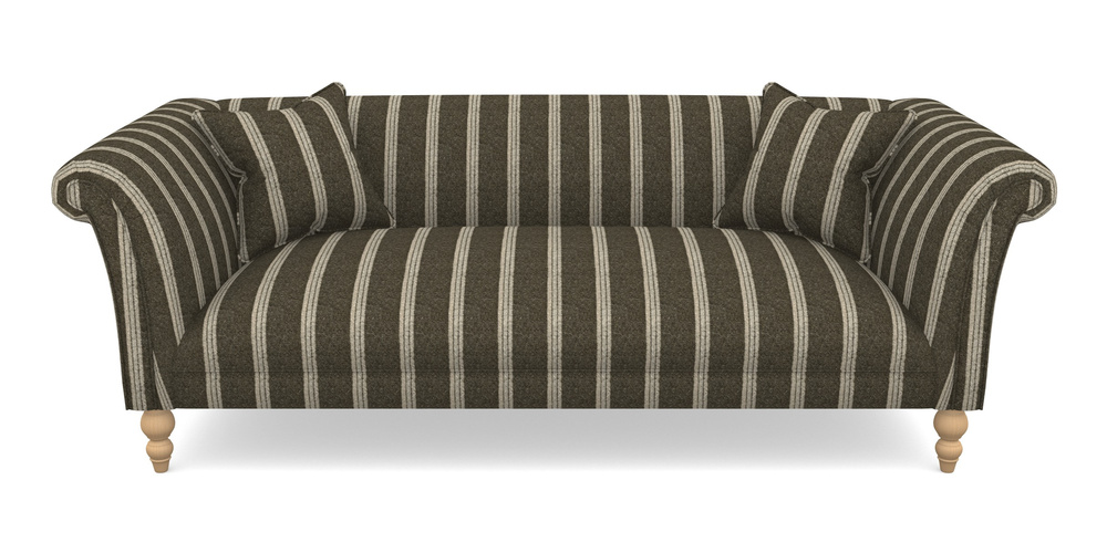 Product photograph of Woodbridge Bespoke 3 Seater Sofas In Cloth 20 - Design 2 - Olive Stripe from Sofas and Stuff Limited