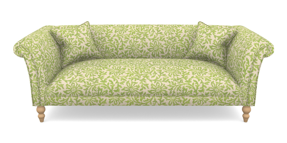 Product photograph of Woodbridge Bespoke 3 Seater Sofas In V A Brompton Collection - Floral Scroll - Lime from Sofas and Stuff Limited