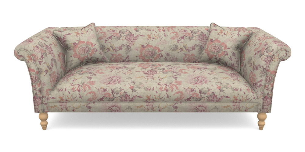 Product photograph of Woodbridge Bespoke 3 Seater Sofas In Floral Linen - Faith Antique Sangria from Sofas and Stuff Limited