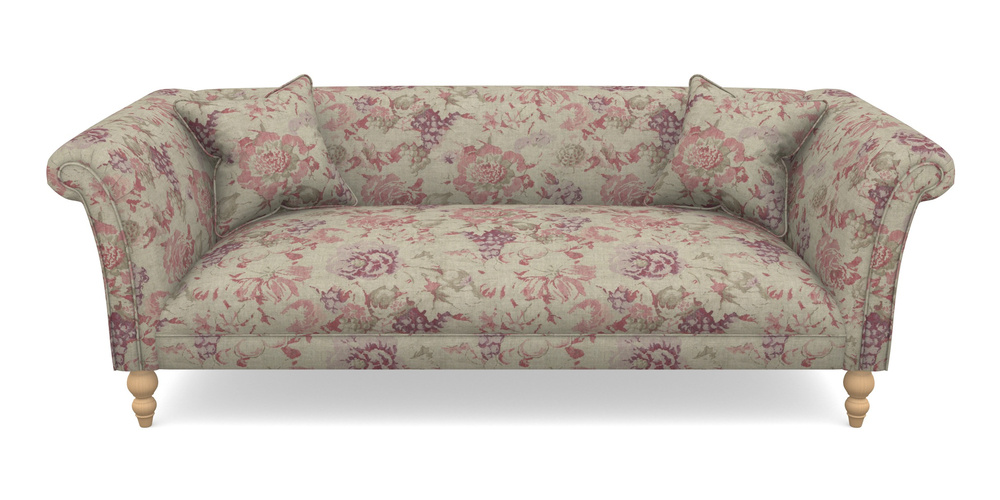 Product photograph of Woodbridge Bespoke 3 Seater Sofas In Floral Linen - Faith Rose Quartz from Sofas and Stuff Limited