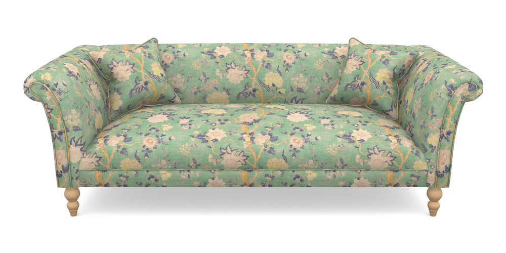 Product photograph of Woodbridge Bespoke 3 Seater Sofas In Floral Linen - Even So Verde from Sofas and Stuff Limited