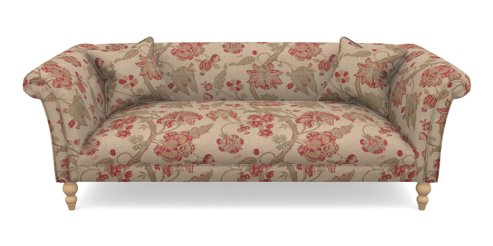 Product photograph of Woodbridge Bespoke 3 Seater Sofas In Floral Linen - Indienne T Rosso from Sofas and Stuff Limited