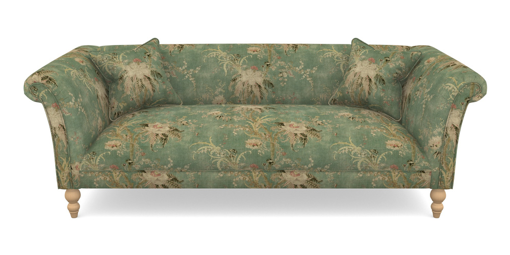 Product photograph of Woodbridge Bespoke 3 Seater Sofas In Floral Linen - Zefferino Emerald from Sofas and Stuff Limited