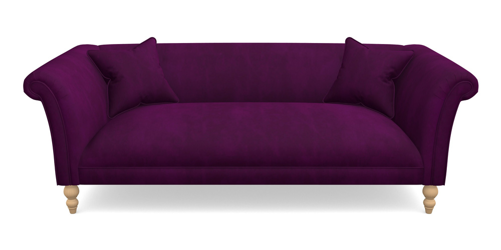 Product photograph of Woodbridge Bespoke 3 Seater Sofas In House Clever Velvet - Aubergine from Sofas and Stuff Limited