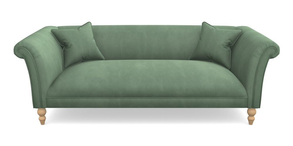 Product photograph of Woodbridge Bespoke 3 Seater Sofas In House Clever Velvet - Celadon from Sofas and Stuff Limited