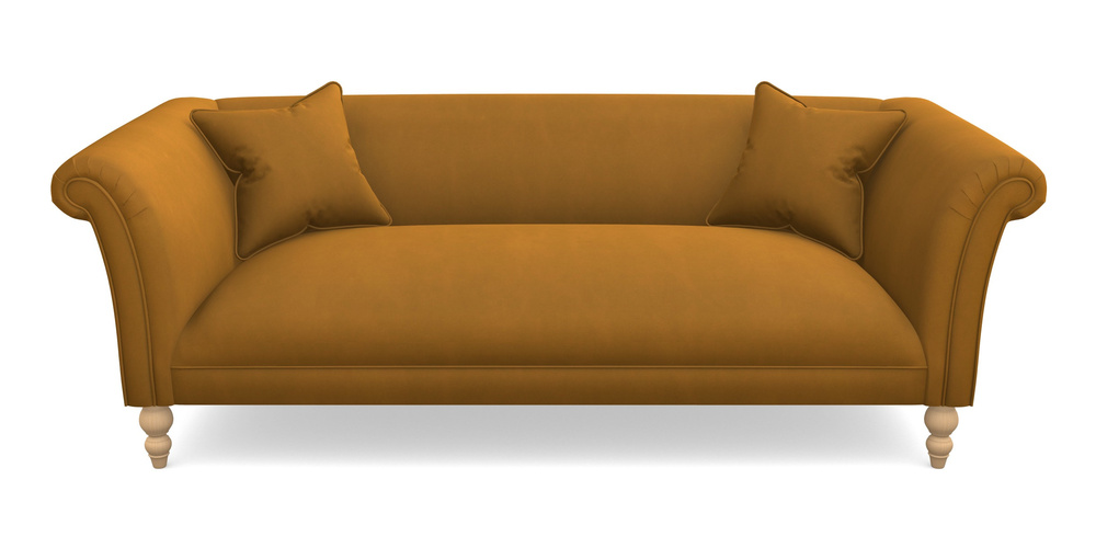 Product photograph of Woodbridge Bespoke 3 Seater Sofas In House Clever Velvet - Ochre from Sofas and Stuff Limited