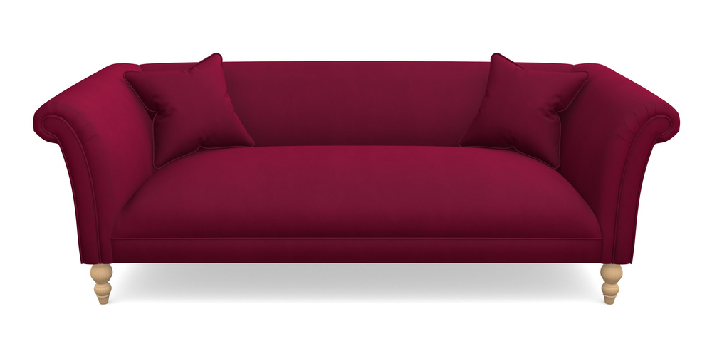 Product photograph of Woodbridge Bespoke 3 Seater Sofas In House Clever Velvet - Wine from Sofas and Stuff Limited