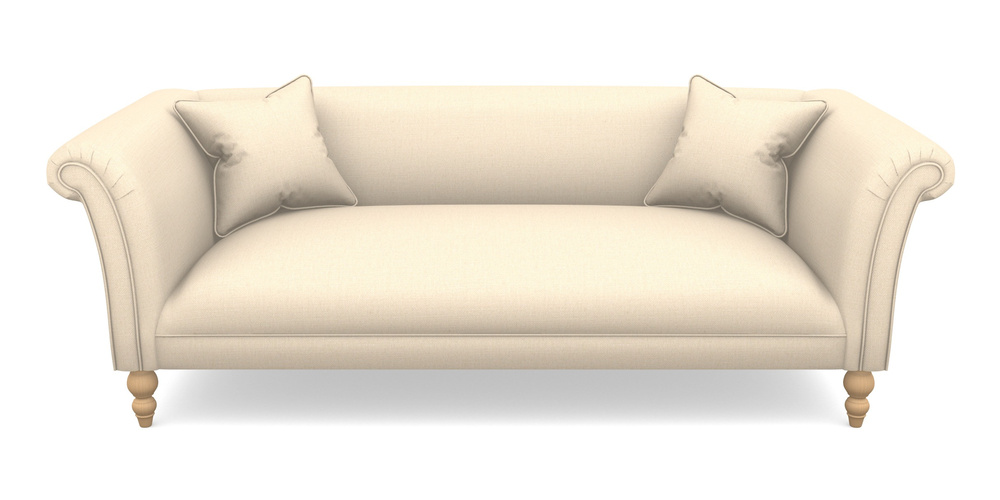 Product photograph of Woodbridge Bespoke 3 Seater Sofas In Plain Linen Cotton - Rice Pudding from Sofas and Stuff Limited