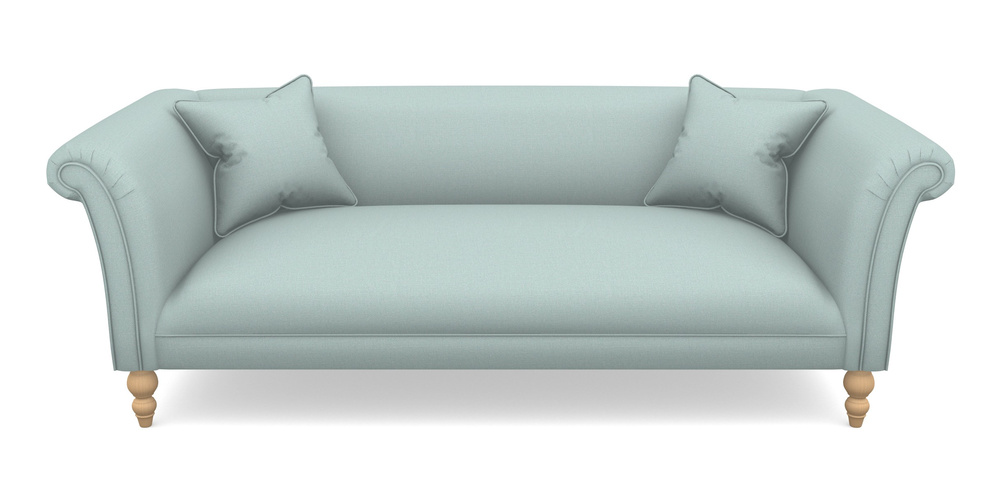 Product photograph of Woodbridge Bespoke 3 Seater Sofas In Plain Linen Cotton - Robins Egg from Sofas and Stuff Limited