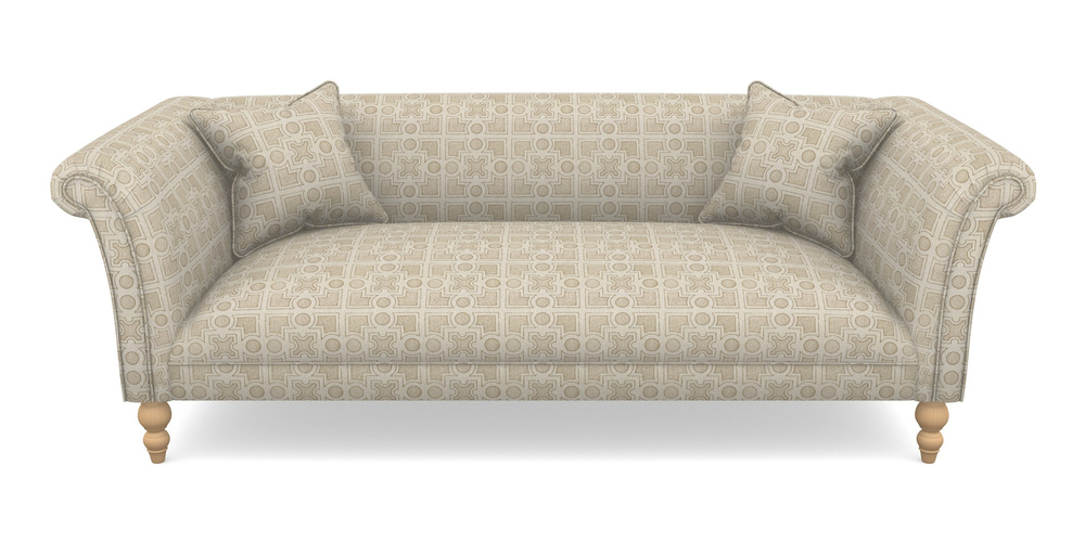 Product photograph of Woodbridge Bespoke 3 Seater Sofas In Rhs Collection - Small Knot Garden Cotton Weave - Gold from Sofas and Stuff Limited