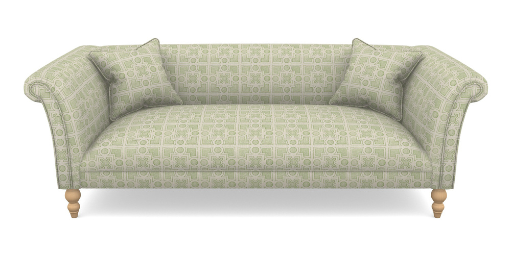 Product photograph of Woodbridge Bespoke 3 Seater Sofas In Rhs Collection - Small Knot Garden Cotton Weave - Green from Sofas and Stuff Limited