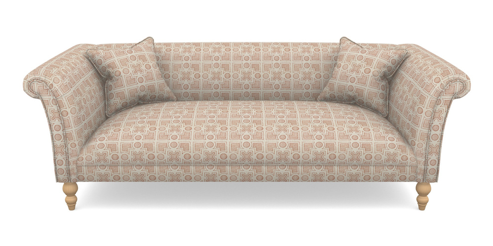 Product photograph of Woodbridge Bespoke 3 Seater Sofas In Rhs Collection - Small Knot Garden Cotton Weave - Terracotta from Sofas and Stuff Limited