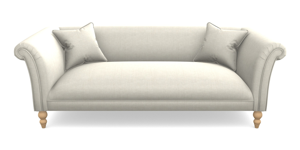 Product photograph of Woodbridge Bespoke 3 Seater Sofas In Super Soft Velvet - Linen from Sofas and Stuff Limited