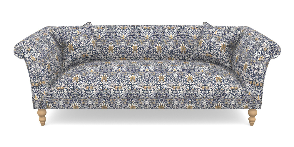 Product photograph of Woodbridge Bespoke 3 Seater Sofas In William Morris Collection - Snakeshead - Indigo Hemp from Sofas and Stuff Limited