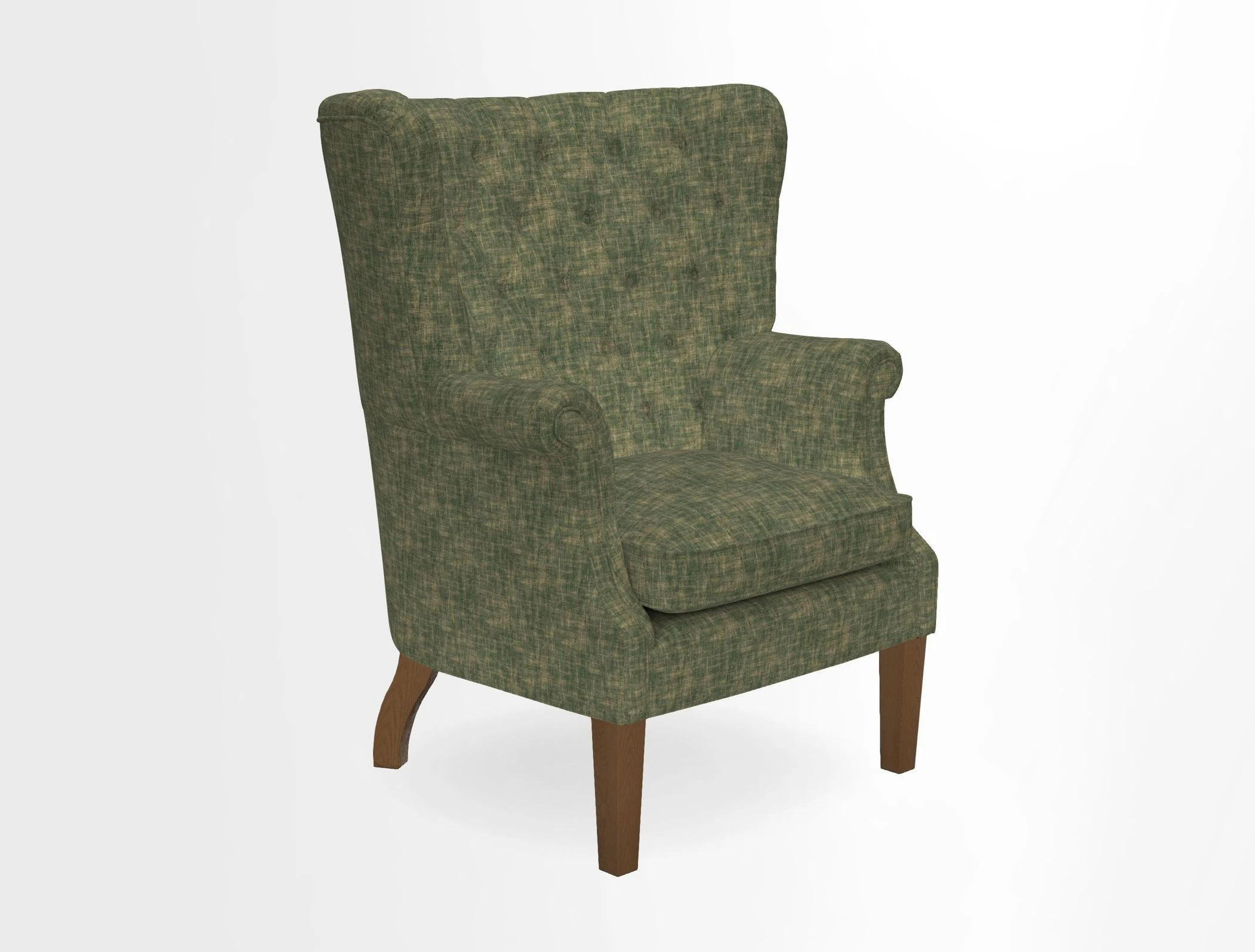 Whitewell Chair in RHS Collection Gertrude Jekyll Lattice Navy with Seat Back and Arms in Mohair Velvet Petrol