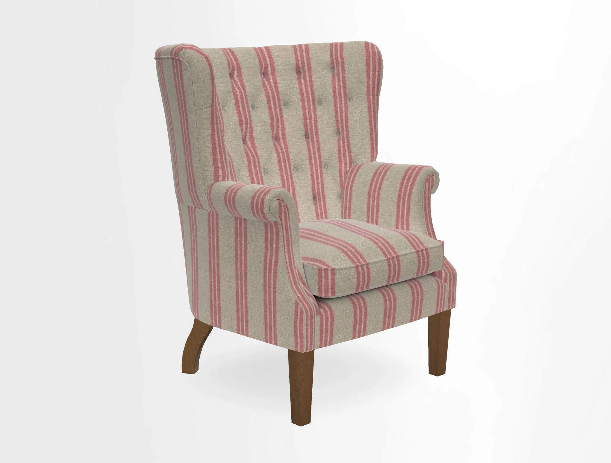 Whitewell Chair in RHS Collection Gertrude Jekyll Lattice Navy with Seat Back and Arms in Mohair Velvet Petrol