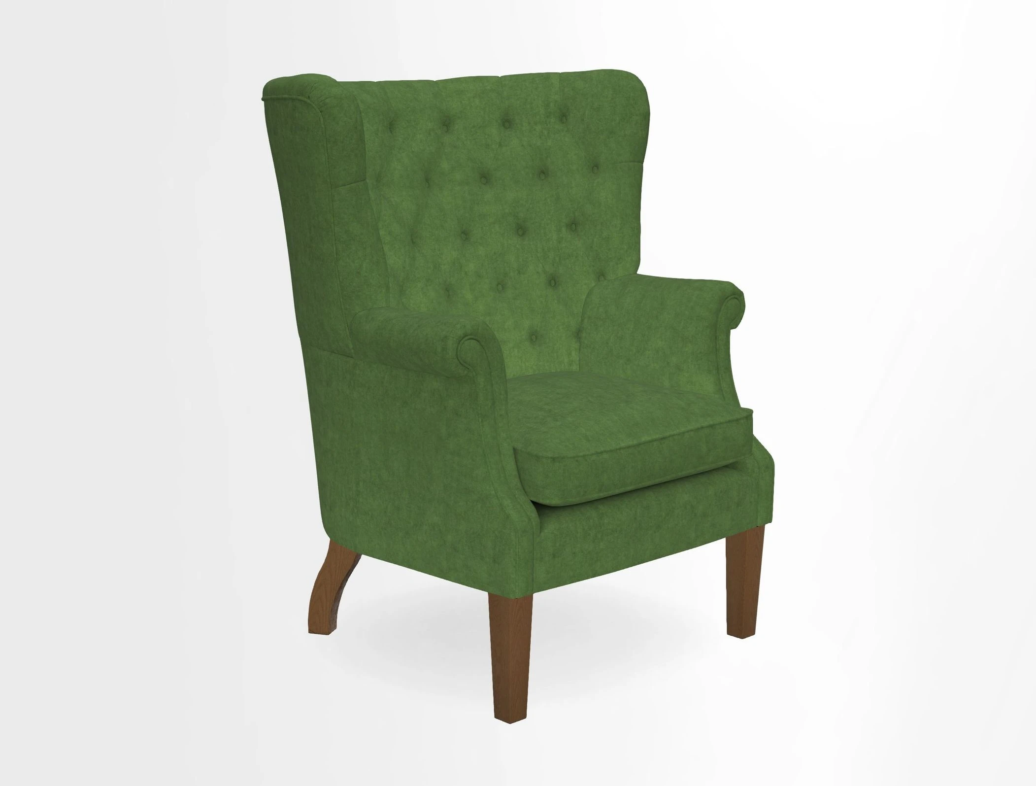 Whitewell Chair in RHS Collection Gertrude Jekyll Lattice Navy with Seat Back and Arms in Mohair Velvet Petrol