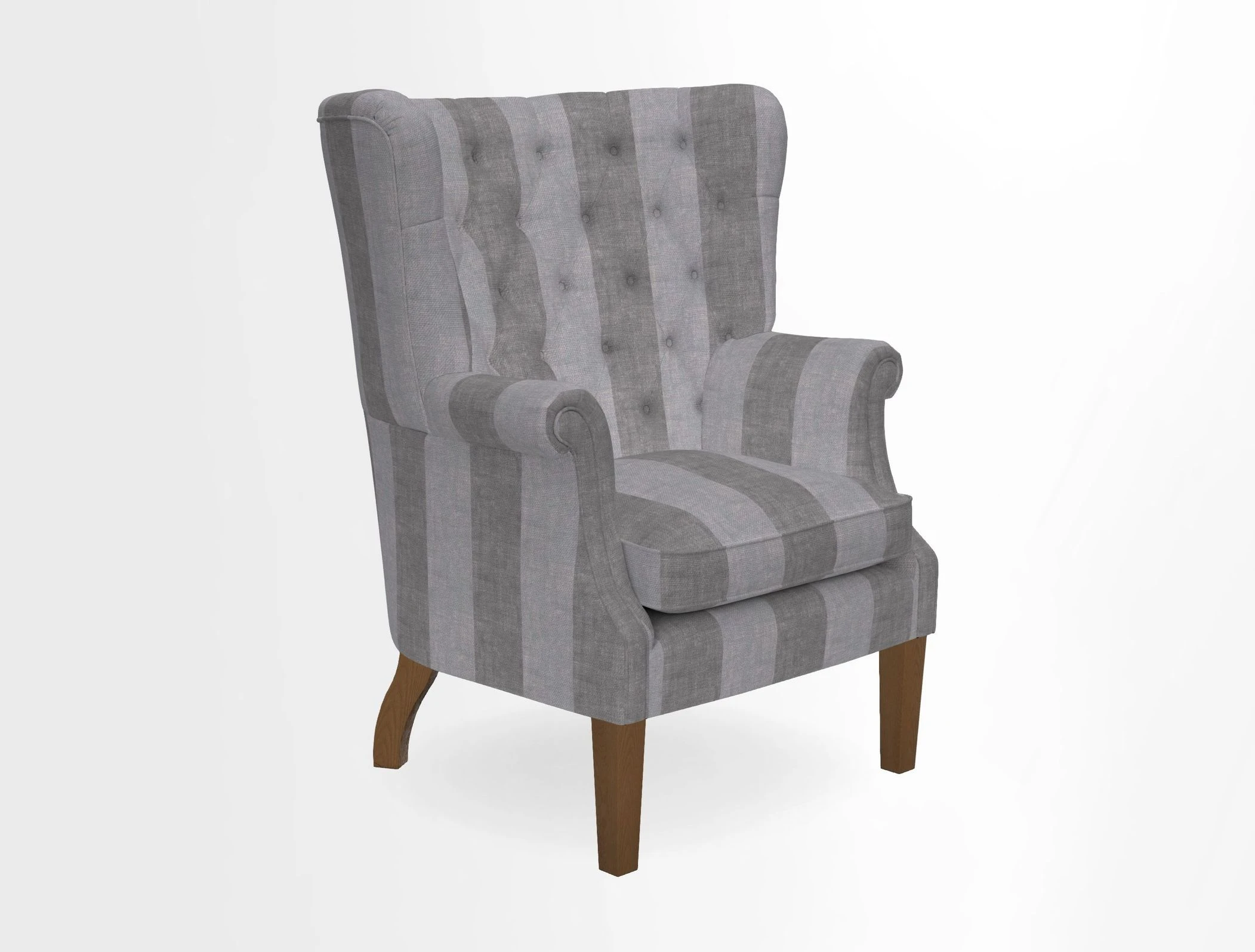 Whitewell Chair in RHS Collection Gertrude Jekyll Lattice Navy with Seat Back and Arms in Mohair Velvet Petrol