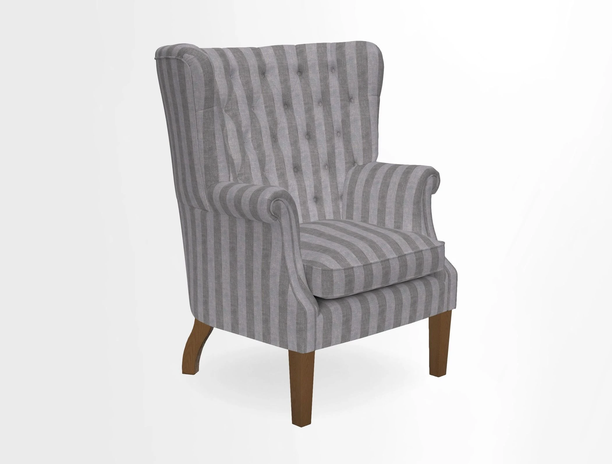 Whitewell Chair in RHS Collection Gertrude Jekyll Lattice Navy with Seat Back and Arms in Mohair Velvet Petrol