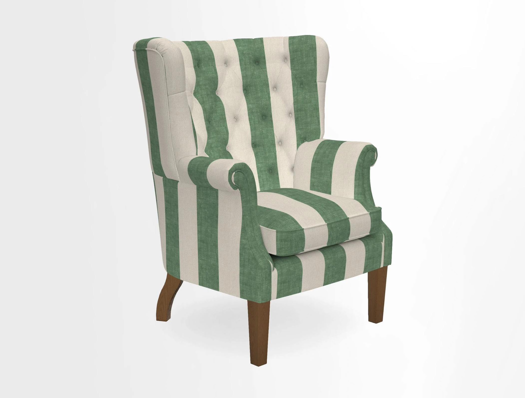 Whitewell Chair in RHS Collection Gertrude Jekyll Lattice Navy with Seat Back and Arms in Mohair Velvet Petrol