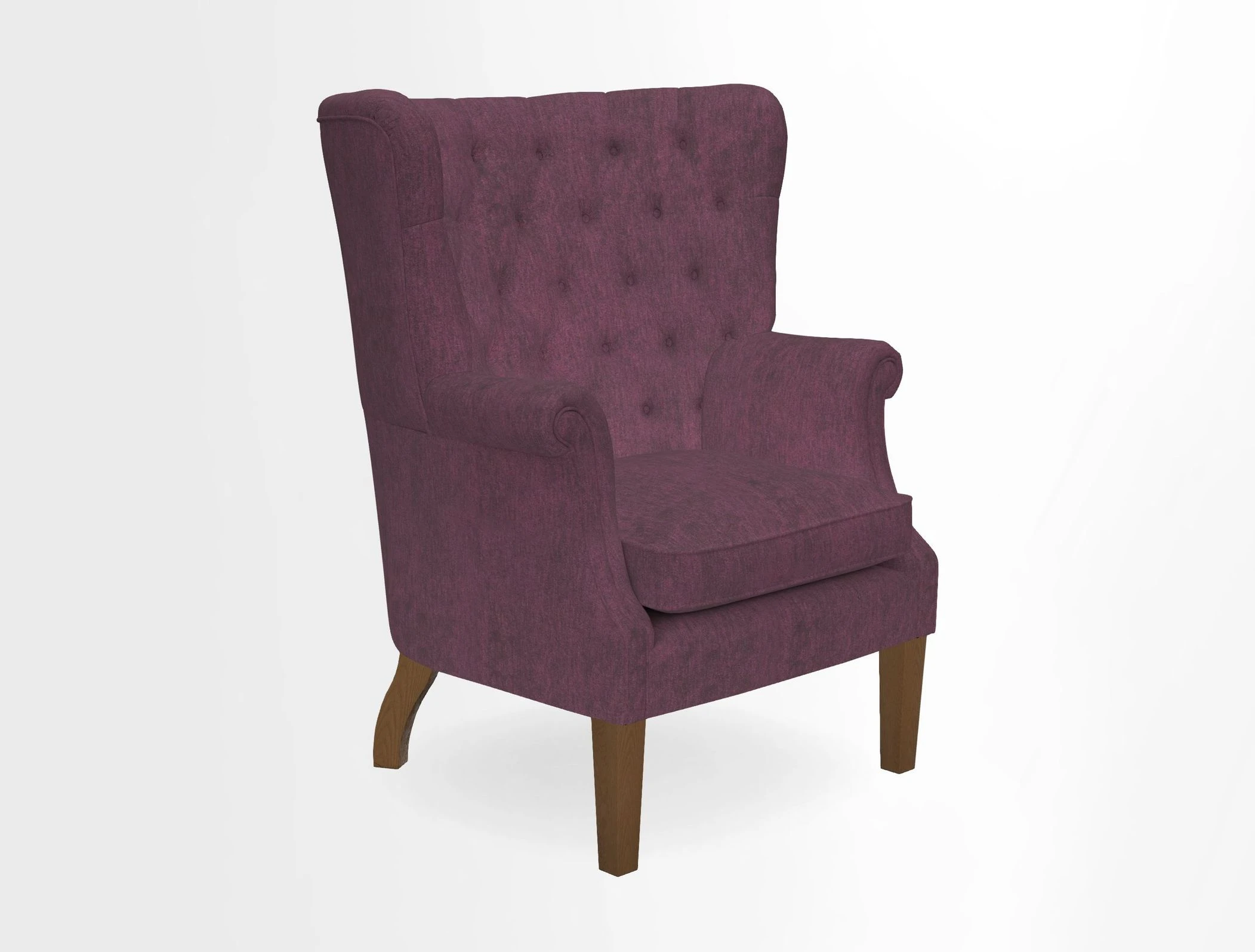 Whitewell Chair in RHS Collection Gertrude Jekyll Lattice Navy with Seat Back and Arms in Mohair Velvet Petrol