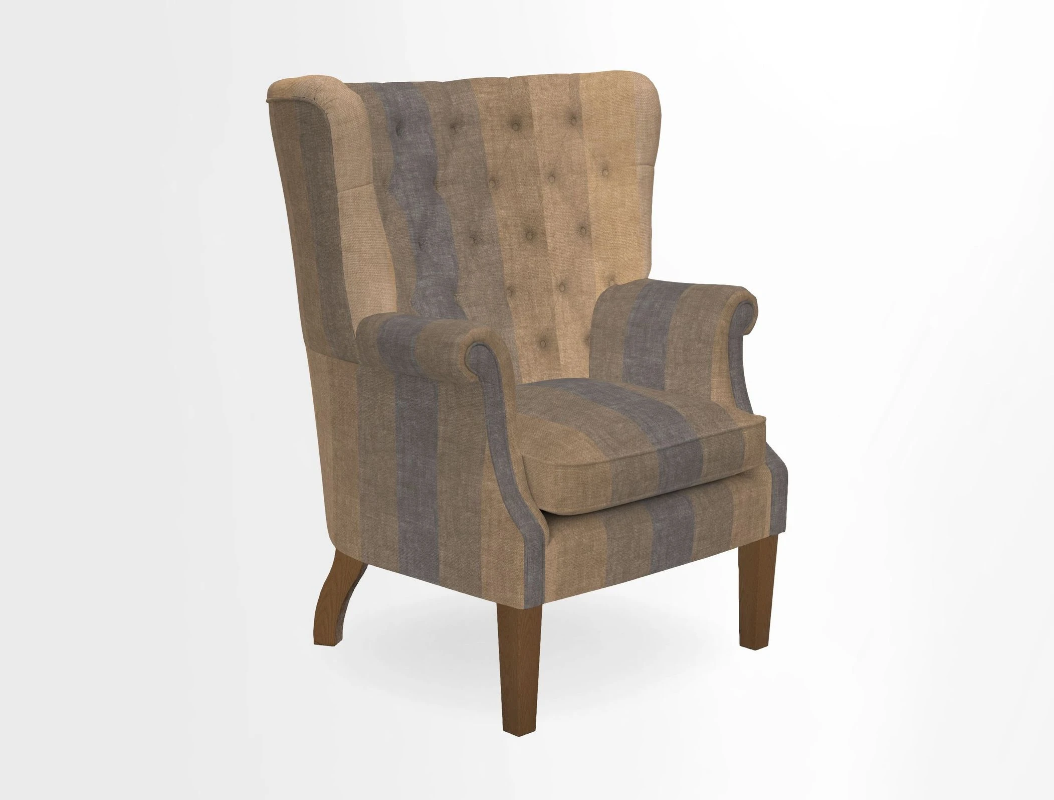 Whitewell Chair in RHS Collection Gertrude Jekyll Lattice Navy with Seat Back and Arms in Mohair Velvet Petrol