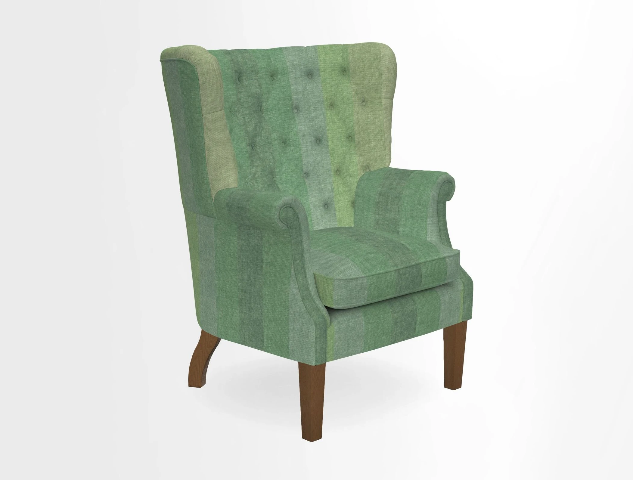 Whitewell Chair in RHS Collection Gertrude Jekyll Lattice Navy with Seat Back and Arms in Mohair Velvet Petrol