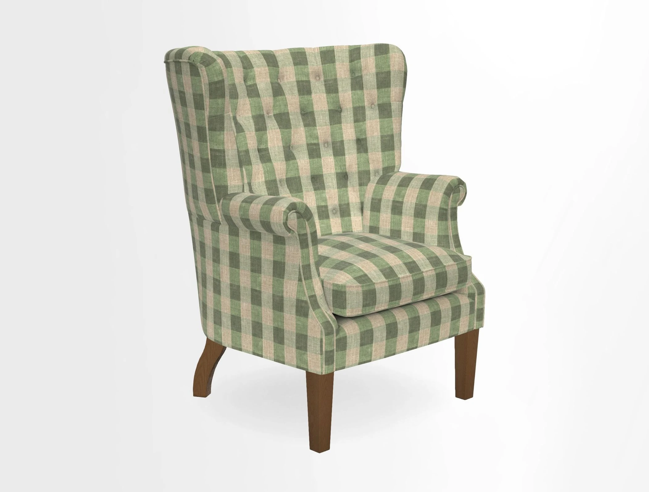 Whitewell Chair in RHS Collection Gertrude Jekyll Lattice Navy with Seat Back and Arms in Mohair Velvet Petrol