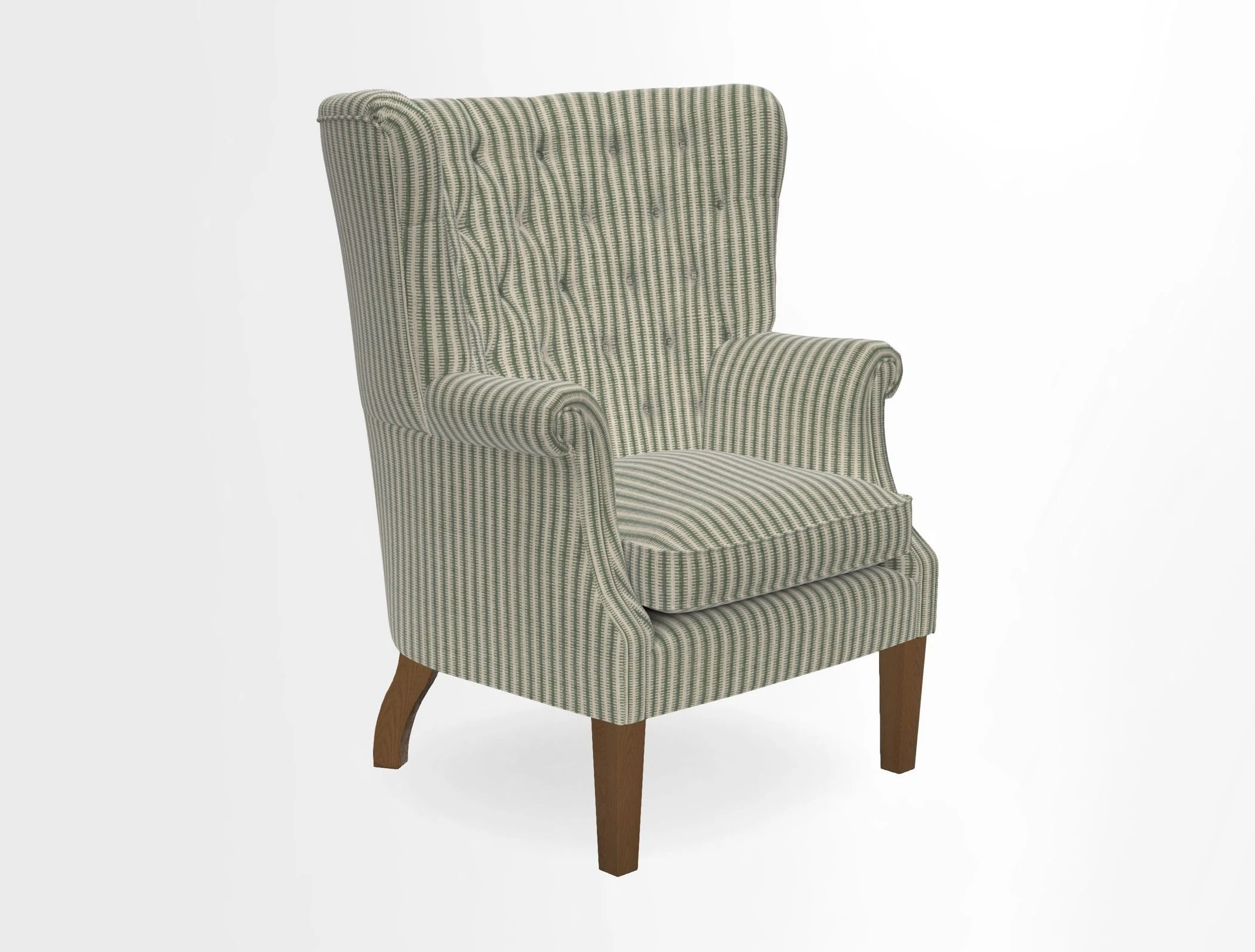 Whitewell Chair in RHS Collection Gertrude Jekyll Lattice Navy with Seat Back and Arms in Mohair Velvet Petrol