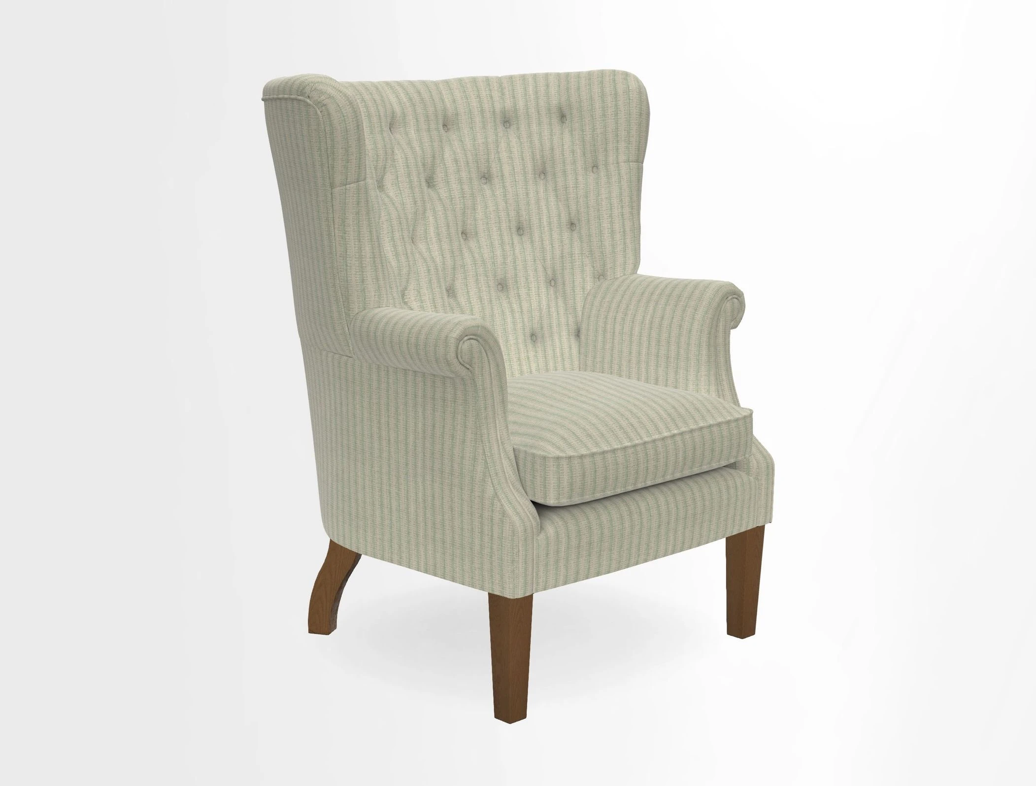 Whitewell Chair in RHS Collection Gertrude Jekyll Lattice Navy with Seat Back and Arms in Mohair Velvet Petrol