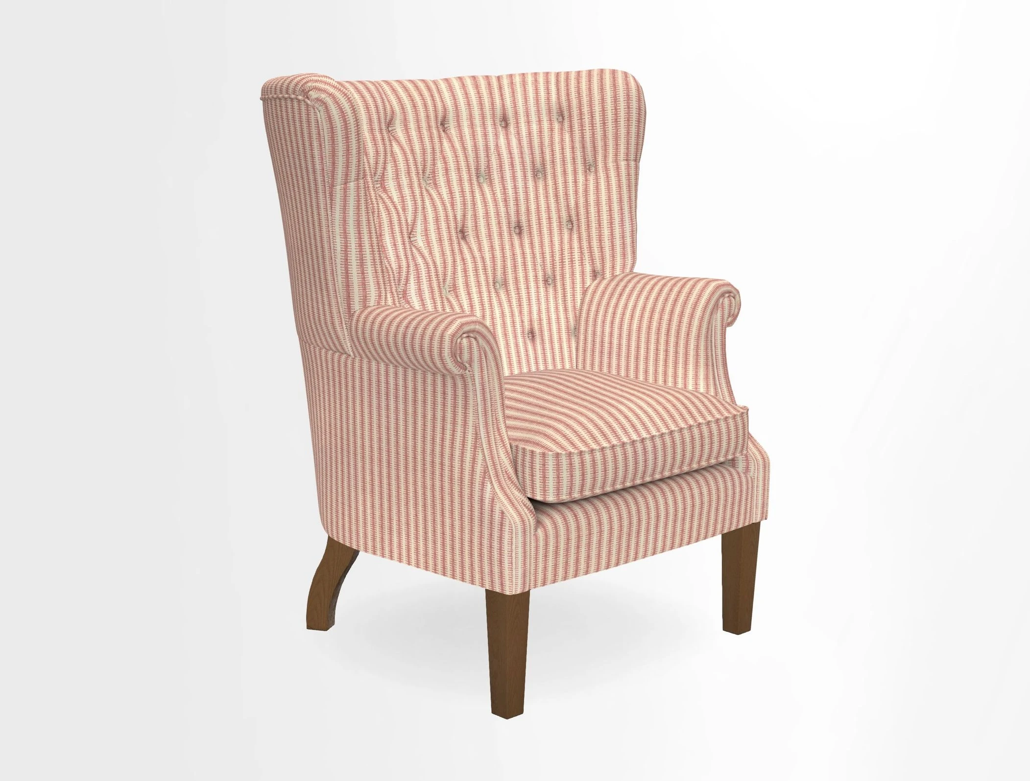 Whitewell Chair in RHS Collection Gertrude Jekyll Lattice Navy with Seat Back and Arms in Mohair Velvet Petrol