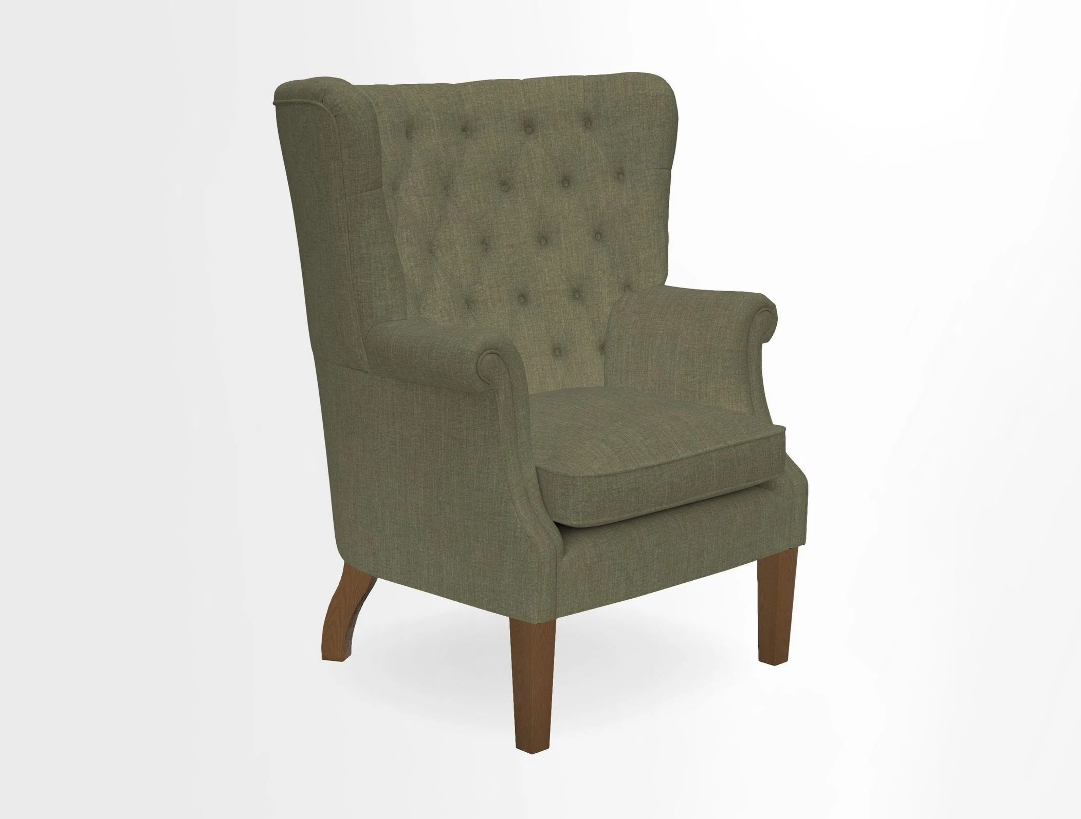 Whitewell Chair in RHS Collection Gertrude Jekyll Lattice Navy with Seat Back and Arms in Mohair Velvet Petrol