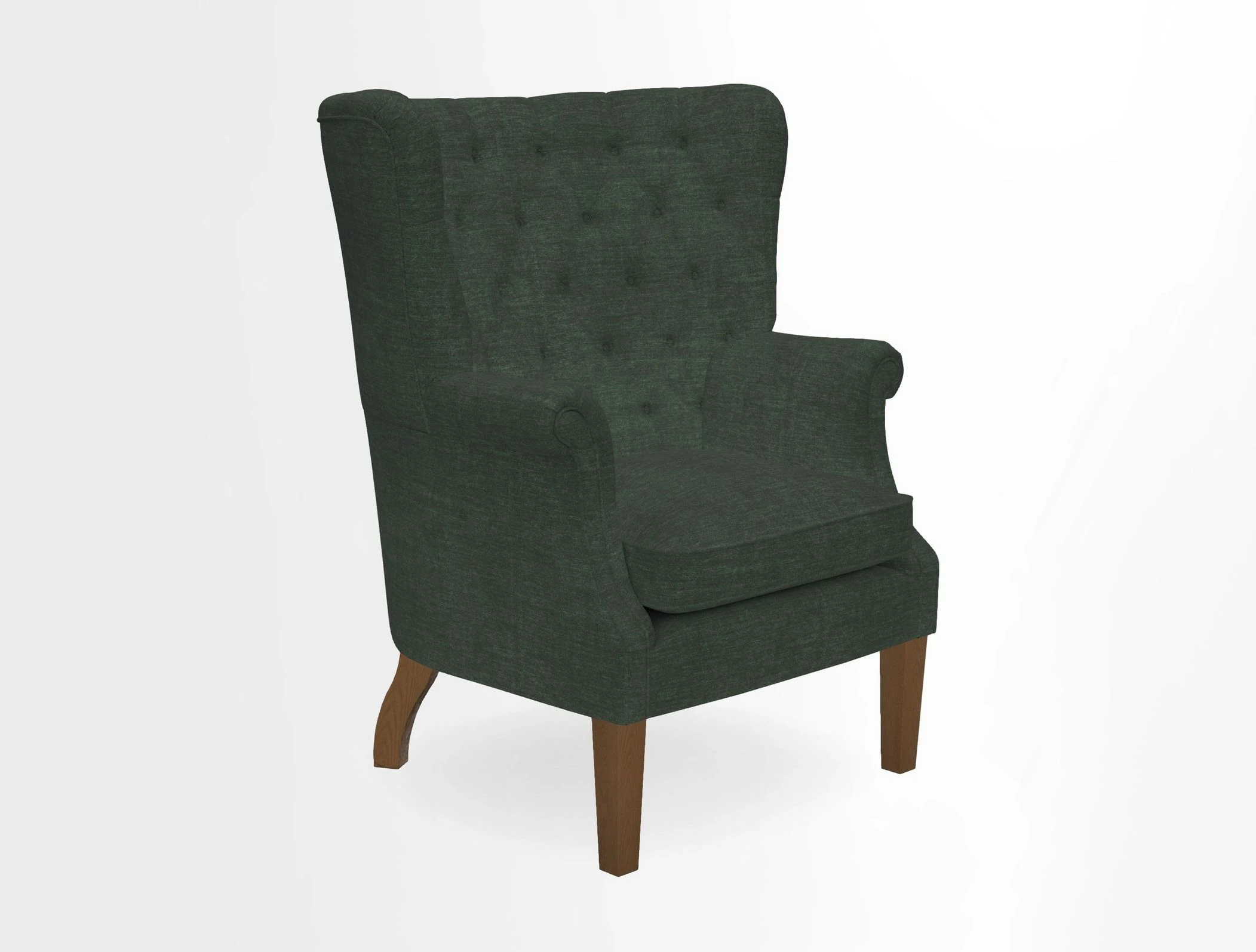 Whitewell Chair in RHS Collection Gertrude Jekyll Lattice Navy with Seat Back and Arms in Mohair Velvet Petrol