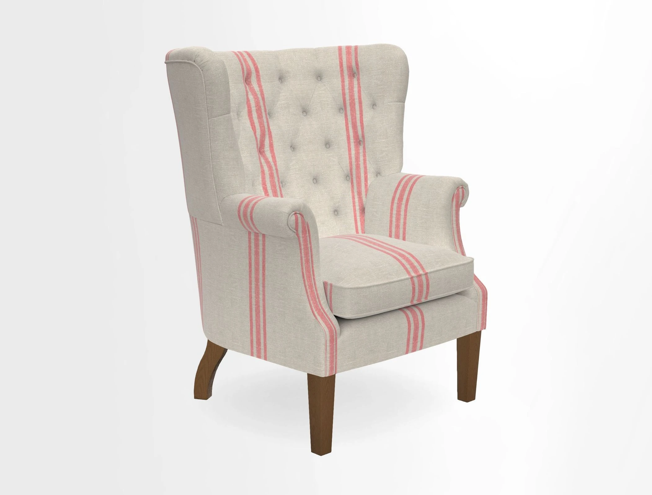 Whitewell Chair in RHS Collection Gertrude Jekyll Lattice Navy with Seat Back and Arms in Mohair Velvet Petrol