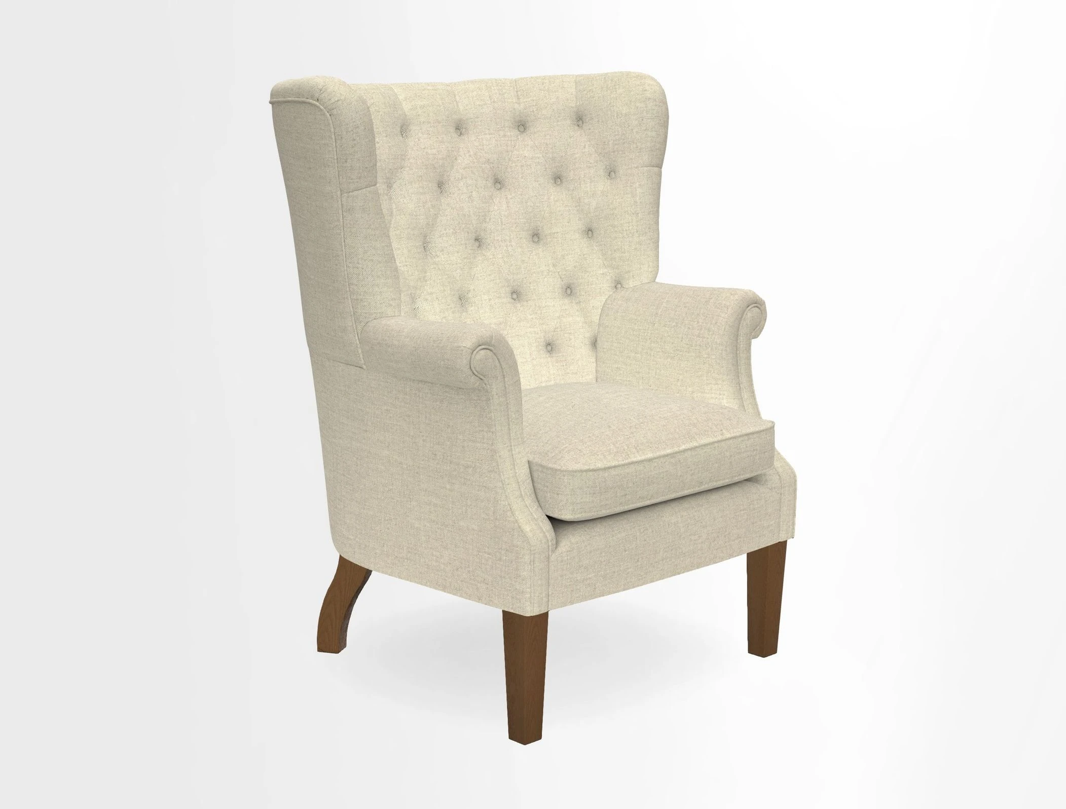 Whitewell Chair in RHS Collection Gertrude Jekyll Lattice Navy with Seat Back and Arms in Mohair Velvet Petrol