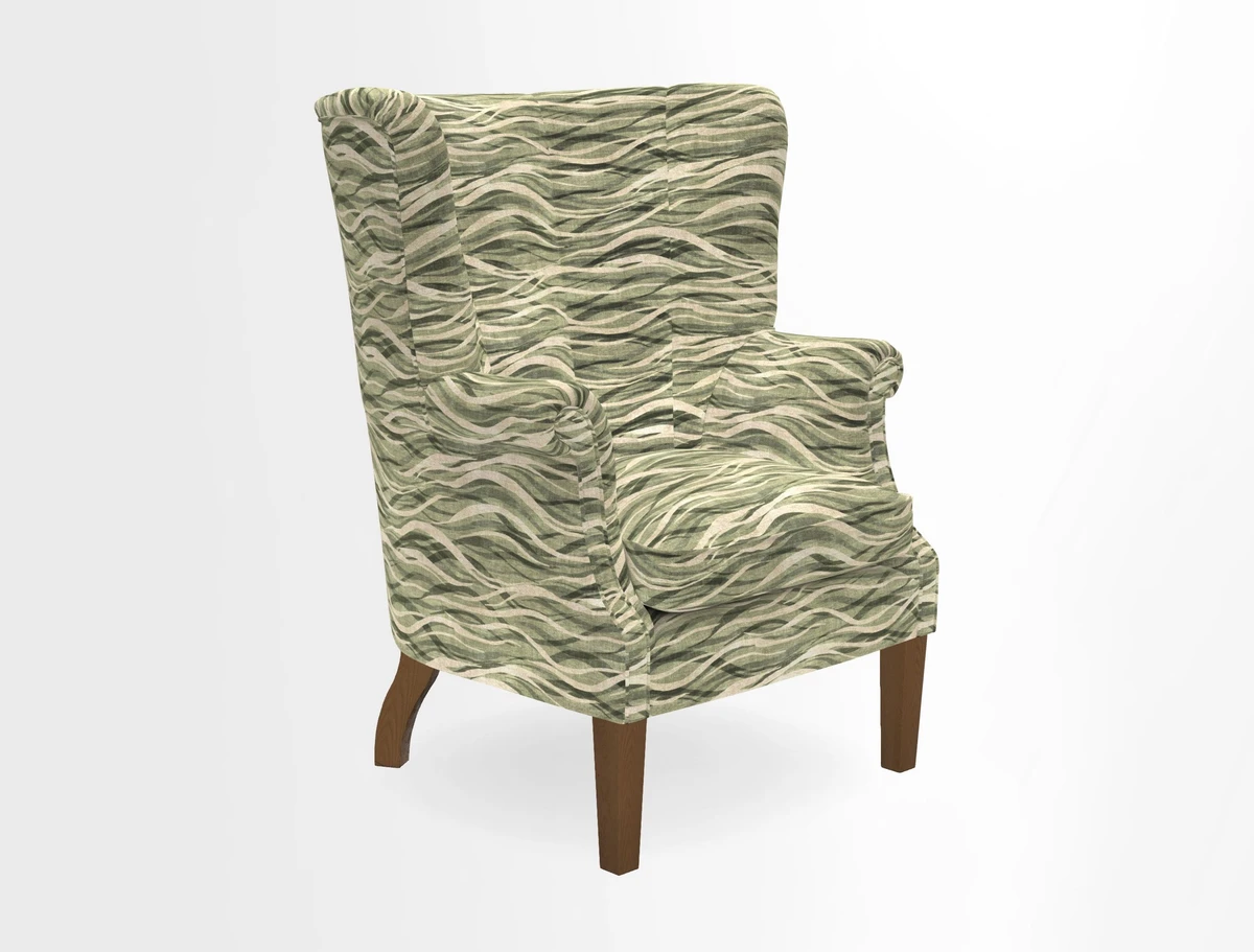 Whitewell Fluted Chair in Textured Velvet Veridian