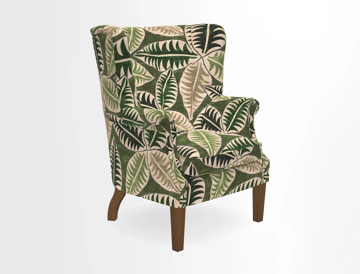 Whitewell Fluted Chair in Textured Velvet Veridian
