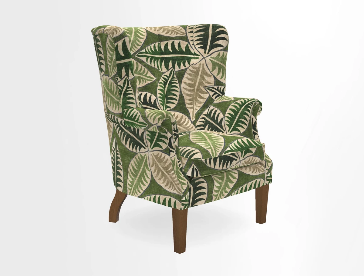 Whitewell Fluted Chair in Textured Velvet Veridian