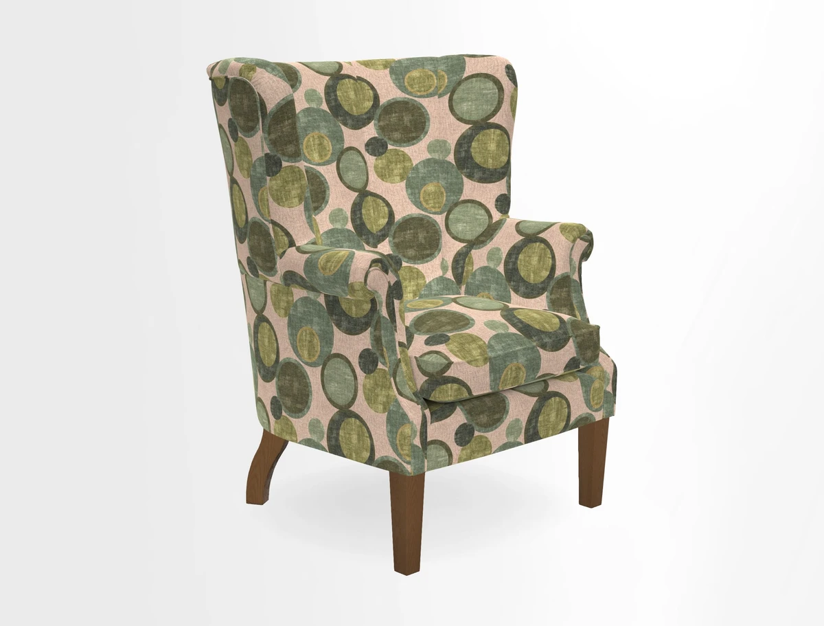 Whitewell Fluted Chair in Textured Velvet Veridian