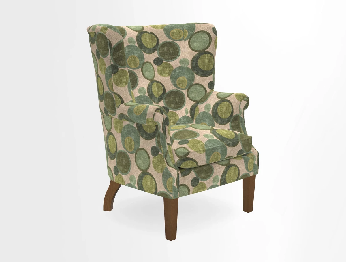 Whitewell Fluted Chair in Textured Velvet Veridian