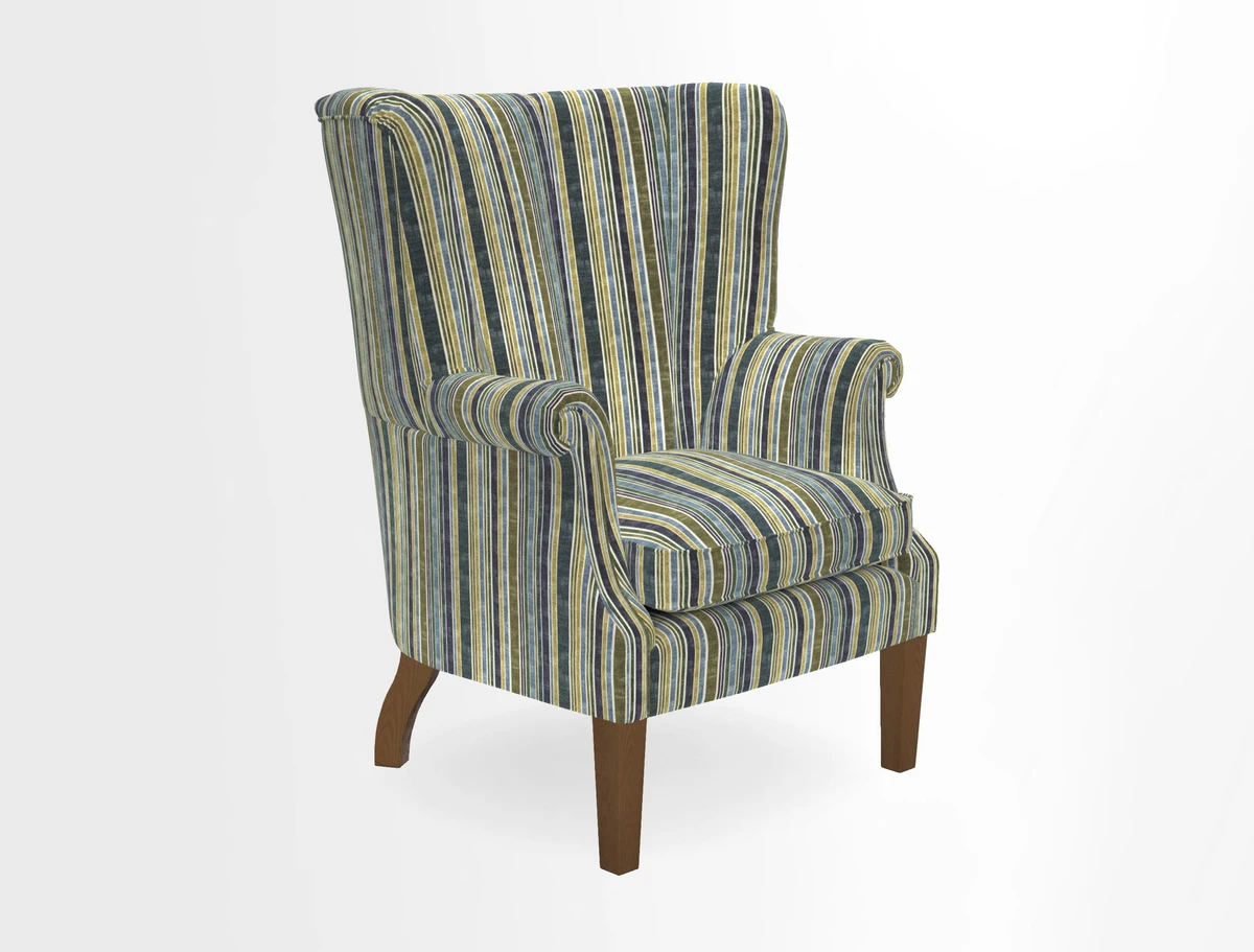 Whitewell Fluted Chair in Textured Velvet Veridian