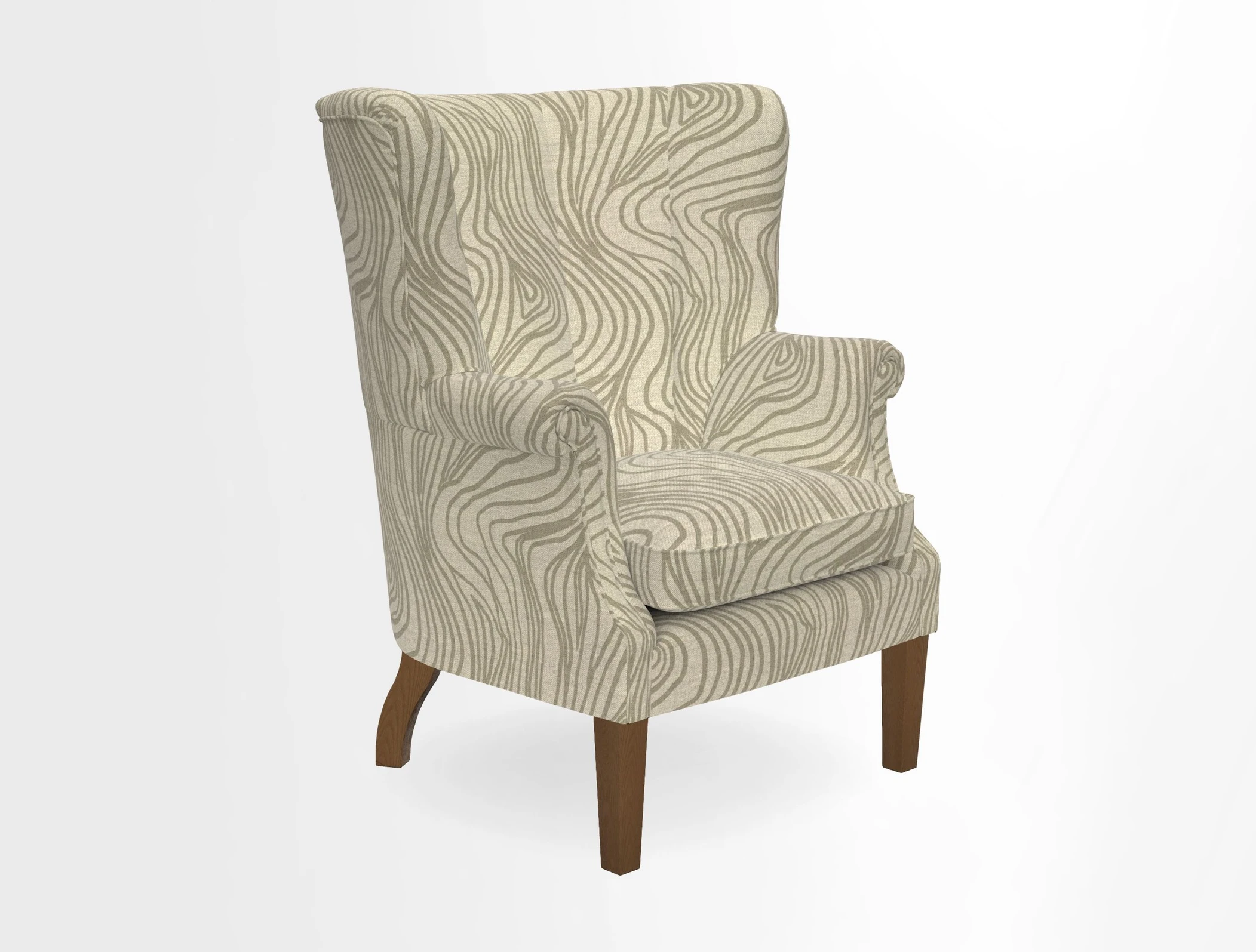 Whitewell Fluted Chair in Textured Velvet Veridian