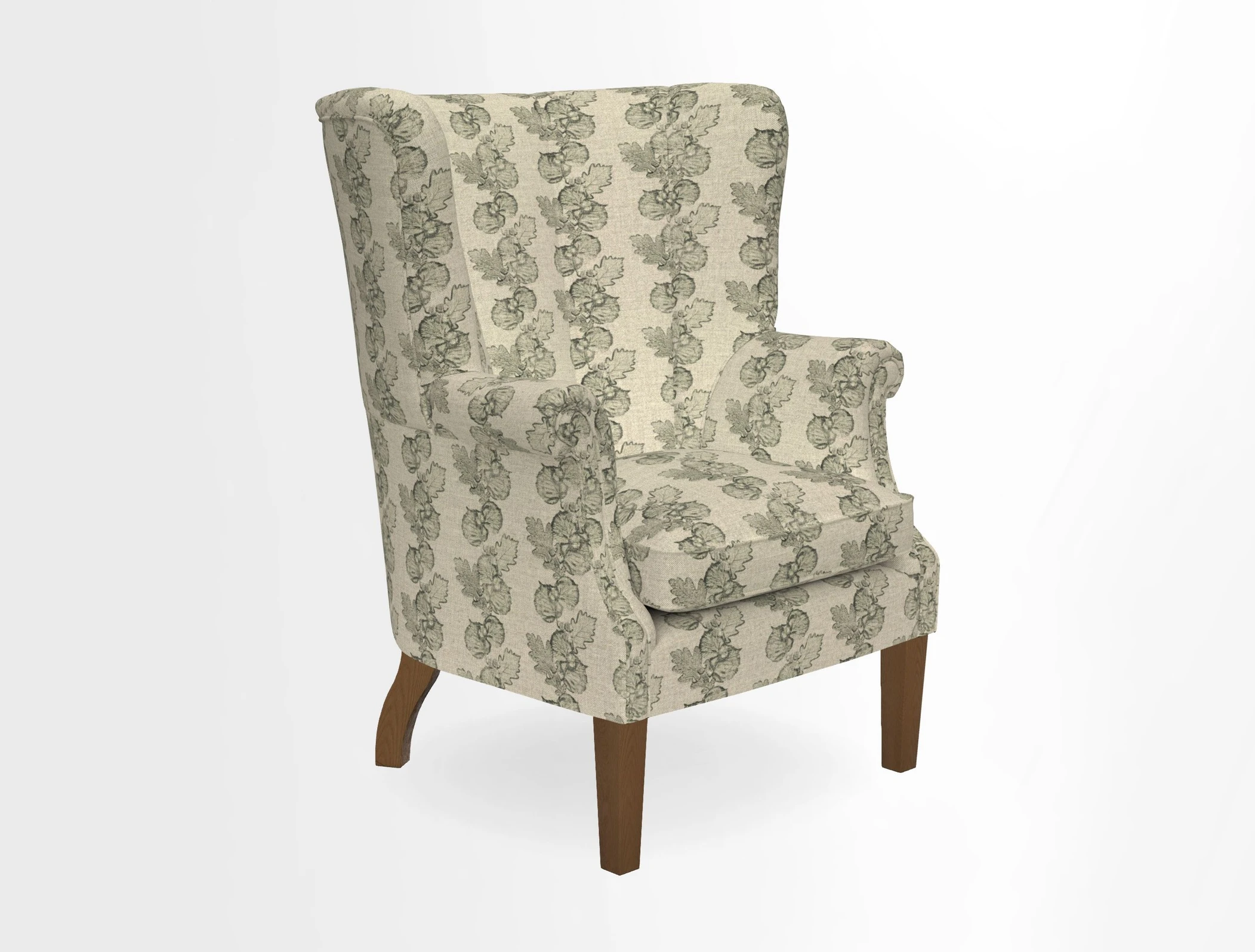 Whitewell Fluted Chair in Textured Velvet Veridian