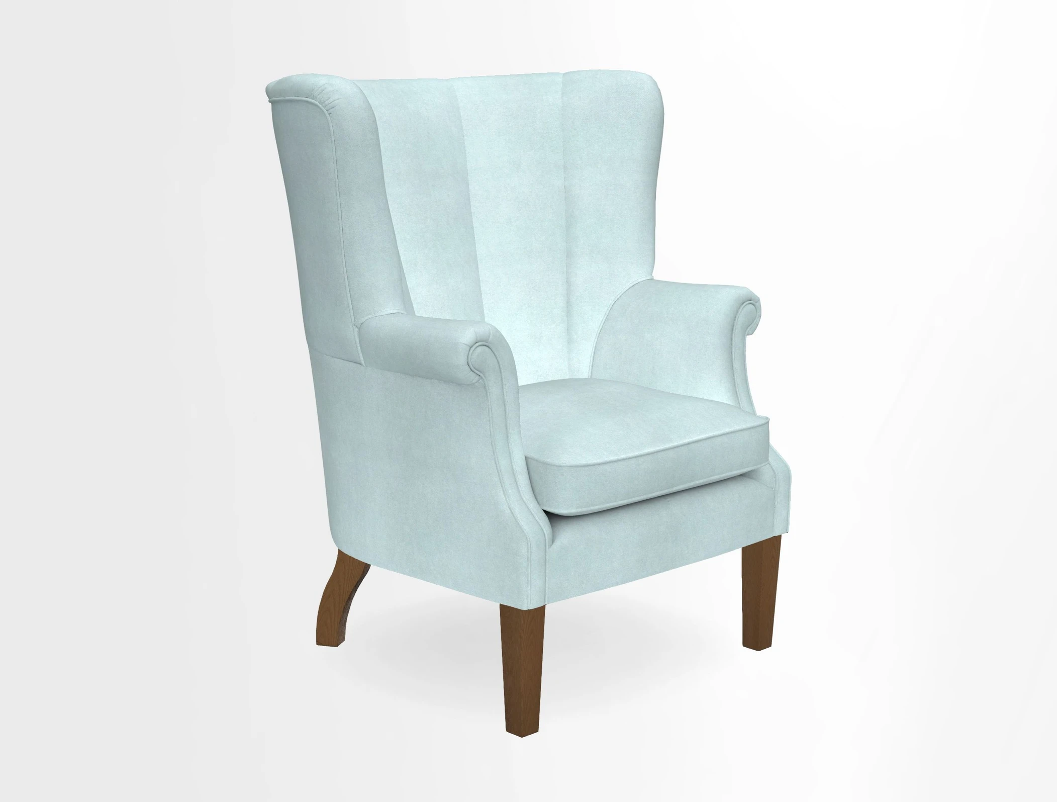 Whitewell Fluted Chair in Textured Velvet Veridian